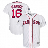 Youth Red Sox 16 Andrew Benintendi White 2018 World Series Cool Base Player Jersey Dzhi,baseball caps,new era cap wholesale,wholesale hats